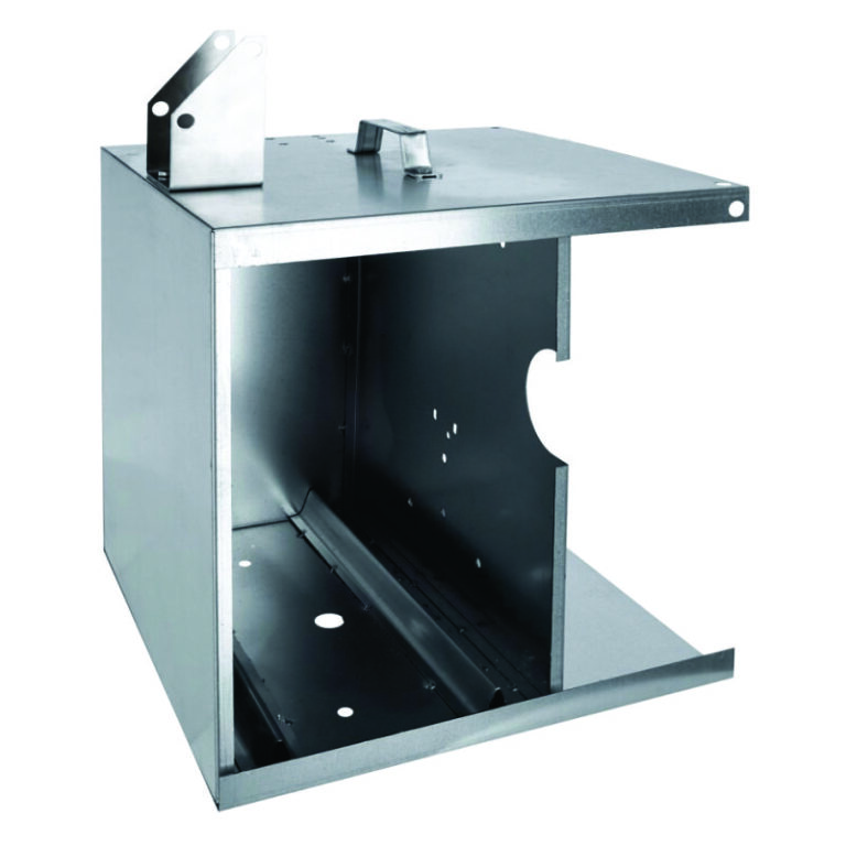 Metall batterikasse med tak